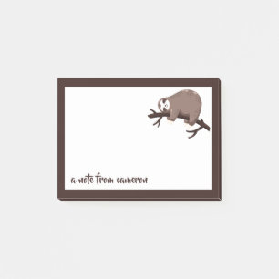 Add Your Name Sloth Mode Post-it Notes