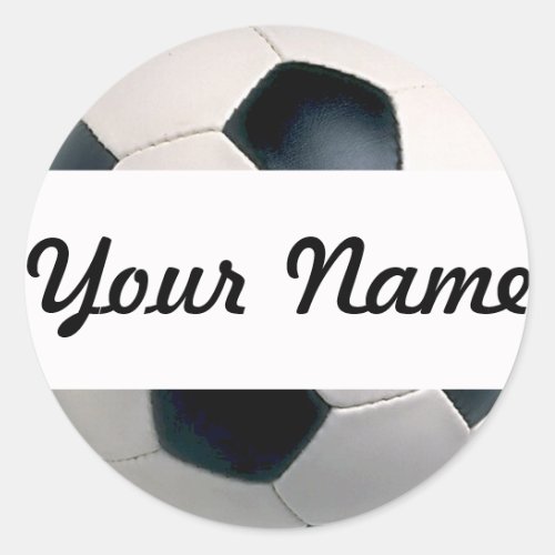 Add Your Name Soccer Ball Stickers