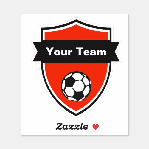 Add Your Name Soccer Team Sticker