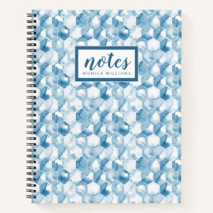 Add Your Name Soft Blue Watercolor Canotype Notebook