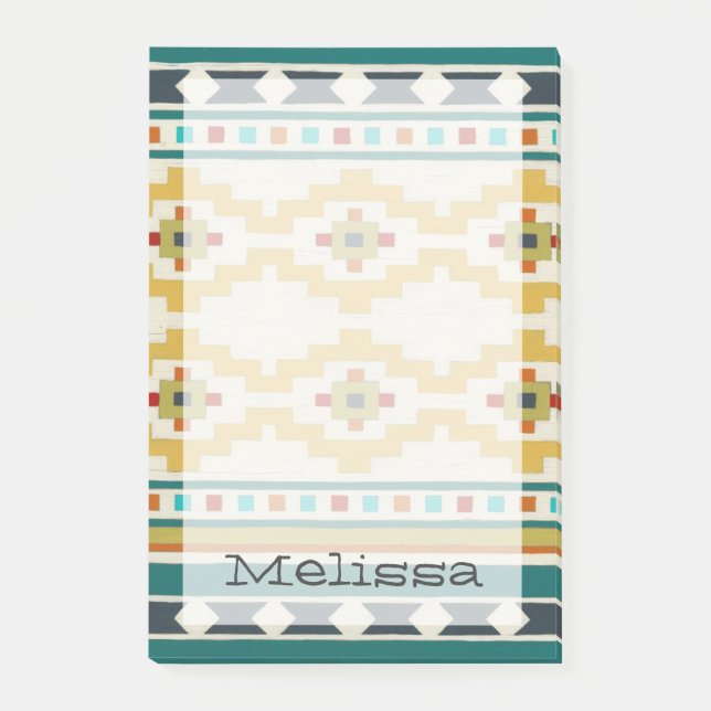 Add Your Name | Southwest Geometry III Post-it Notes (Front)