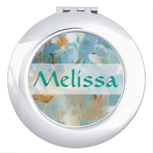 Add Your Name   Sparkle Beach Makeup Mirror