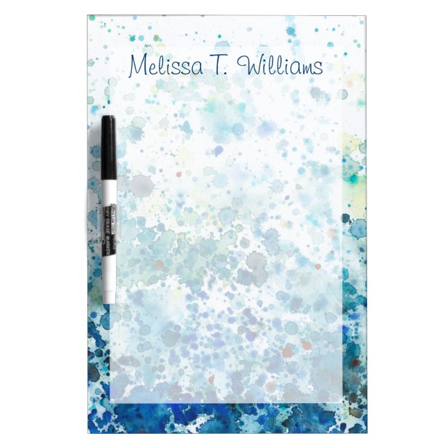 Add Your Name | Speckled Sea I Dry Erase Board (Front)
