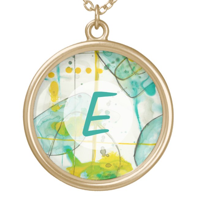 Add Your Name | Splish Splash I Gold Plated Necklace (Front)