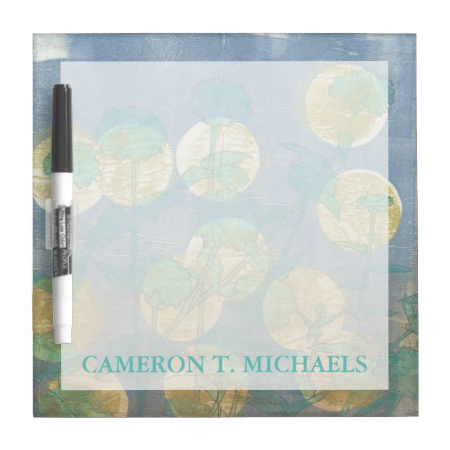 Add Your Name | Spotlight Floral I Dry Erase Board (Front)