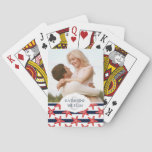 Add Your Name | Stars And Stripes Pattern Poker Cards