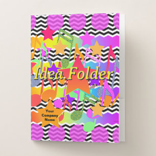 Add Your Name Stars + Patterns Pocket Folder
