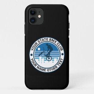 Add Your Name State Town Group BMX Club Logo iPhone 11 Case