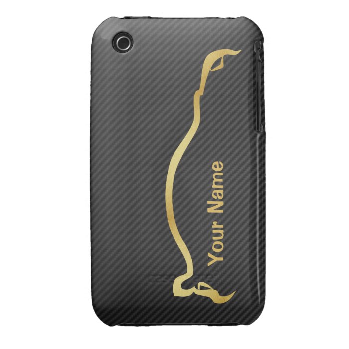 "add your name" STI Impreza Gold Silhouette iPhone 3 Case Mate Cases