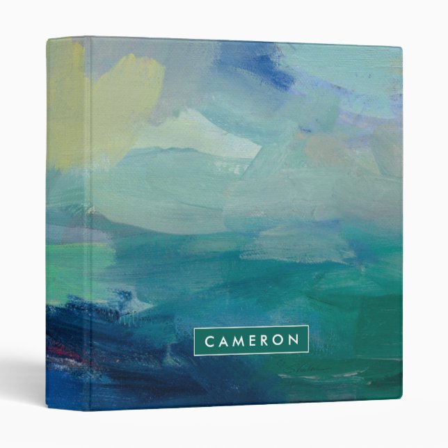 Add Your Name | Storm I Abstract Print 3 Ring Binder (Front/Spine)
