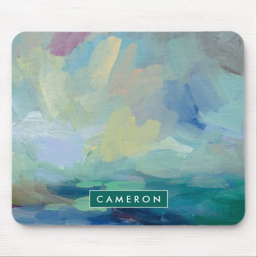 Add Your Name  Storm I Abstract Print Mouse Pad