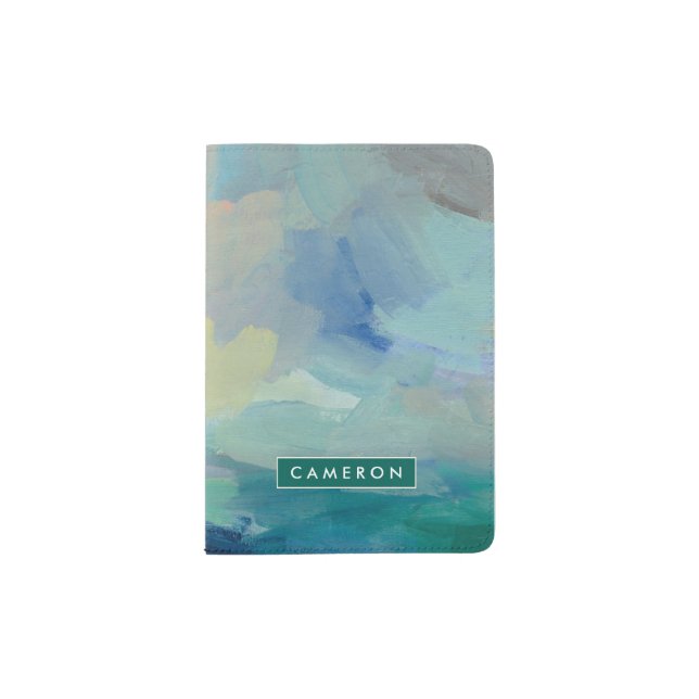 Add Your Name | Storm I Abstract Print Passport Holder (Front)