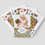 Add Your Name | Strelitzia Pattern Poker Cards