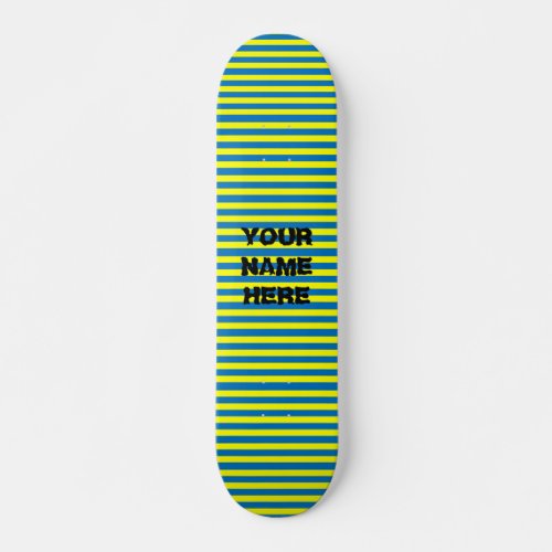 Add Your Name Stripes Skateboard Deck