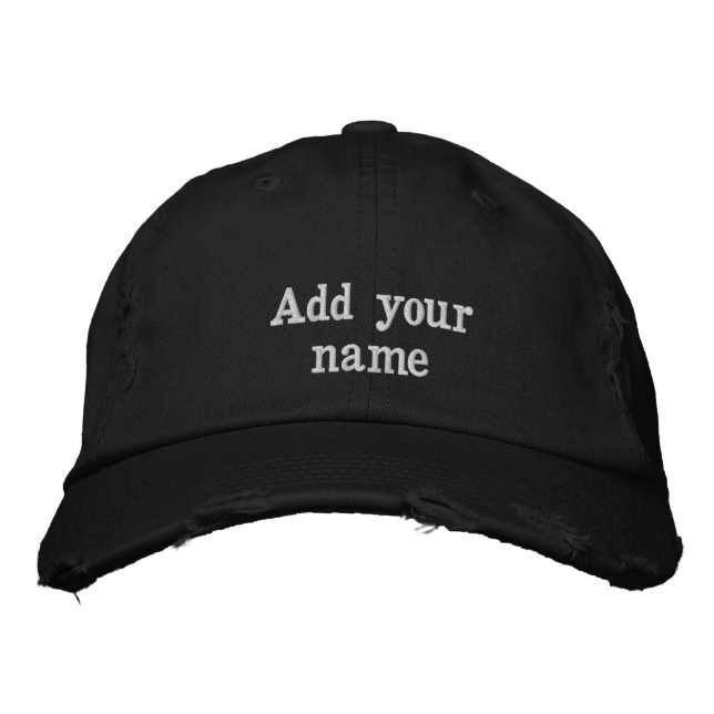 Add your name stylish and embroidered baseball cap (Front)