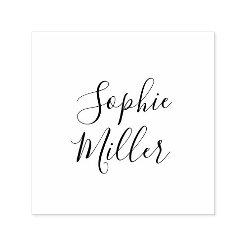 Add Your Name Stylish Calligraphy Script Self_inking Stamp