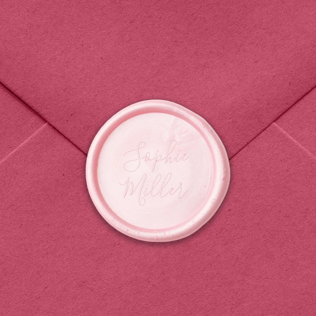 Add Your Name Stylish Calligraphy Script Wax Seal Sticker (Creator Uploaded)