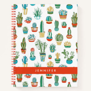 Add Your Name   Succulents Pattern Notebook