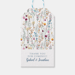 Add Your Name Summer Wildflower Pattern Gift Tags
