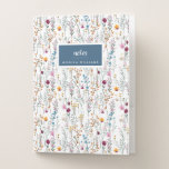 Add Your Name | Summer Wildflower Pattern Pocket Folder