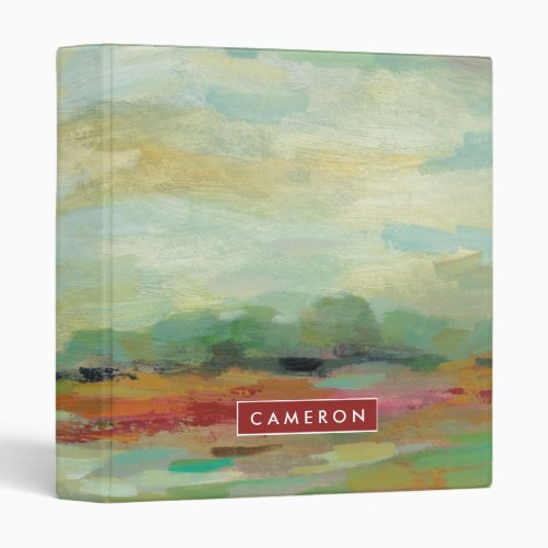 Add Your Name  Sunrise Field Abstract Print 3 Ring Binder