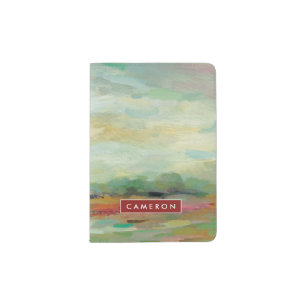 Add Your Name Sunrise Field Abstract Print Passport Holder