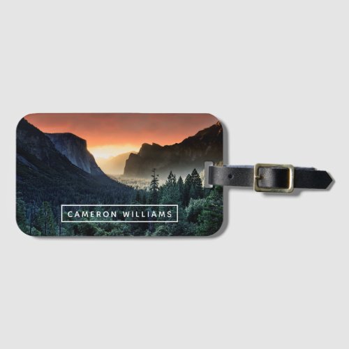 Add Your Name  Sunrise  Yosemite National Park Luggage Tag