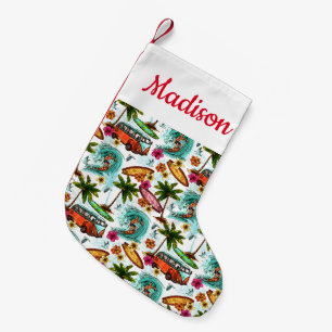 Add Your Name   Surf City Small Christmas Stocking