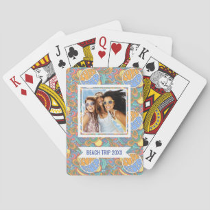 Add Your Name Surf Rider Pattern Poker Cards