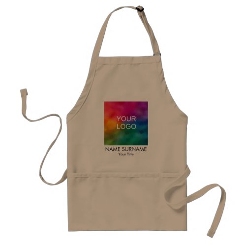 Add Your Name Surname Business Company Logo Adult Apron