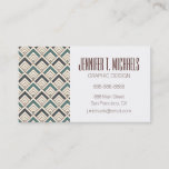 Add Your Name | Teal Geometric Pattern Business Card