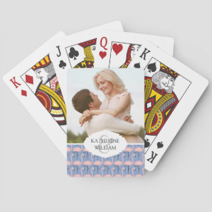 Add Your Name Tender Flamingo Pattern Poker Cards