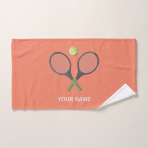 Add Your Name Tennis Personalized Hand Towel