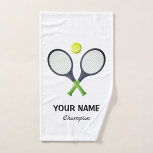 Add Your Name Tennis Personalized Hand Towel