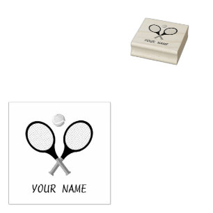 Add Your Name Tennis Personalized Rubber Stamp