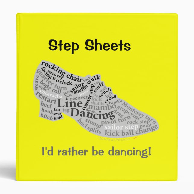 Add Your Name Text Custom Binder for Line Dancers (Front)