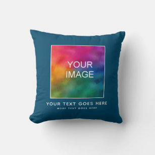 Add Your Name Text Image Photo Logo Here Throw Pillow