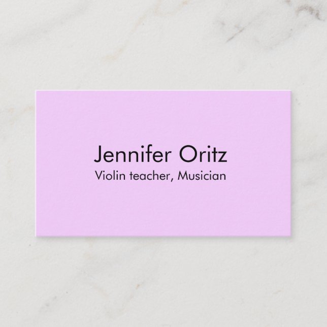 Add your name text violin music teacher musician l business card (Front)