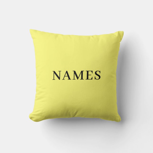 Add Your Name Throw Pillow (Front)