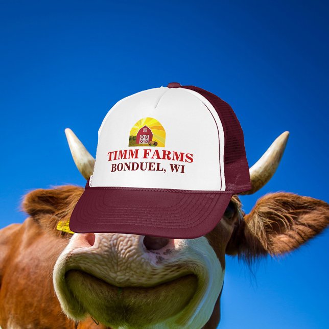 Add Your Name to Red Barn Big Sun Sky Farmer's Hat (Add Your Name to Red Barn Big Sun Sky Farmer's Hat)