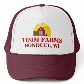 Add Your Name to Red Barn Big Sun Sky Farmer's Hat