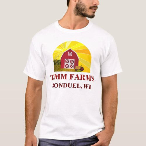 Add Your Name to Red Barn with Big Sun Tee