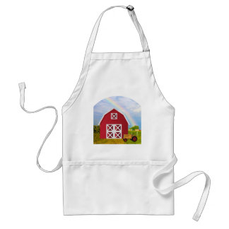 Add Your Name to Red Barn with Blue Sky Adult Apron