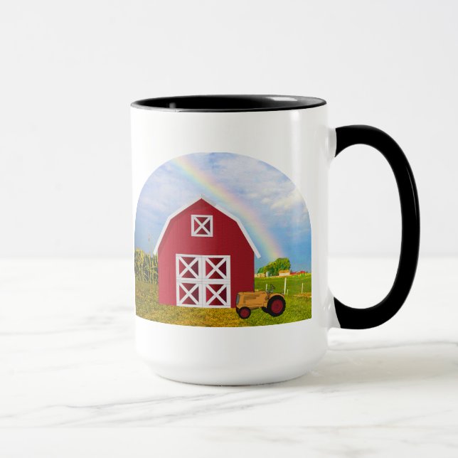 Add Your Name to Red Barn with Blue Sky Mug (Right)