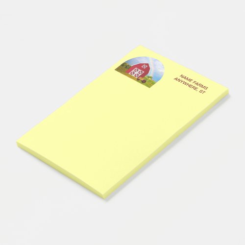 Add Your Name to Red Barn with Blue Sky Post_it Notes
