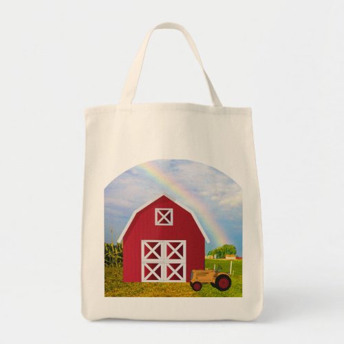 Add Your Name to Red Barn with Blue Sky Tote Bag