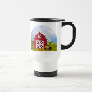Add Your Name to Red Barn with Blue Sky Travel Mug