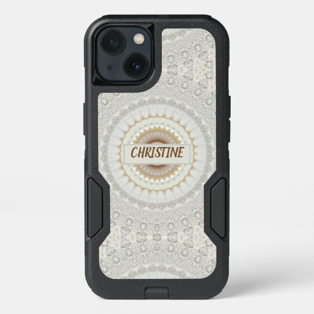 Add your name to this unique lace effect case (Back)
