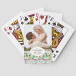 Add Your Name | Tropical Flowers And Birds Poker Cards
