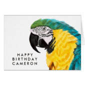 Add Your Name | Tropical Parrot Bird (Front Horizontal)